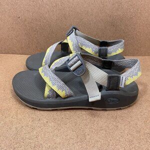 Chaco Mens Z/Cloud Sandals Size 10 Gray & Yellow Straps Outdoor Hiking Shoes
